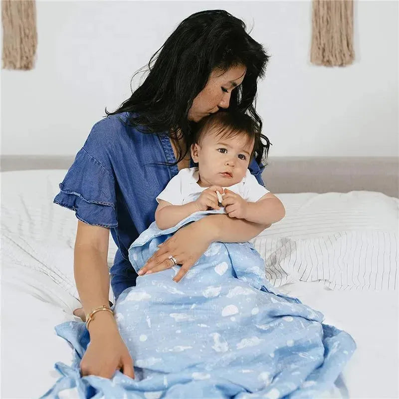 Aden + Anais - 4 Pk Muslin Swaddles, Space Explorers Image 5