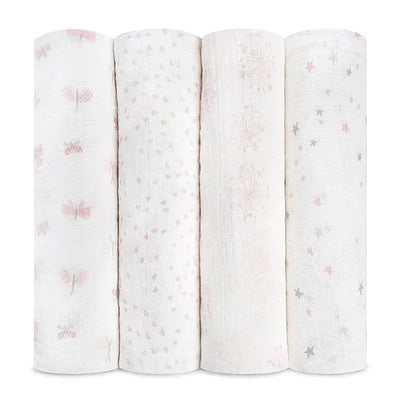 Aden + Anais 47 Classic Swaddles 4-Pack, Lovely Reverie.