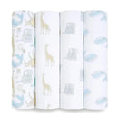 Aden + Anais - 4Pk Cotton Muslin Swaddle, Natural History Image 1