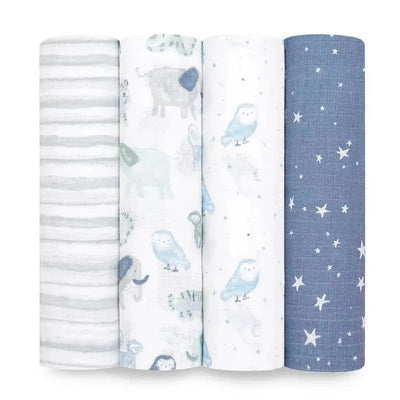 Aden + Anais - 4 Pk Muslin Swaddles, Time To Dream Image 1