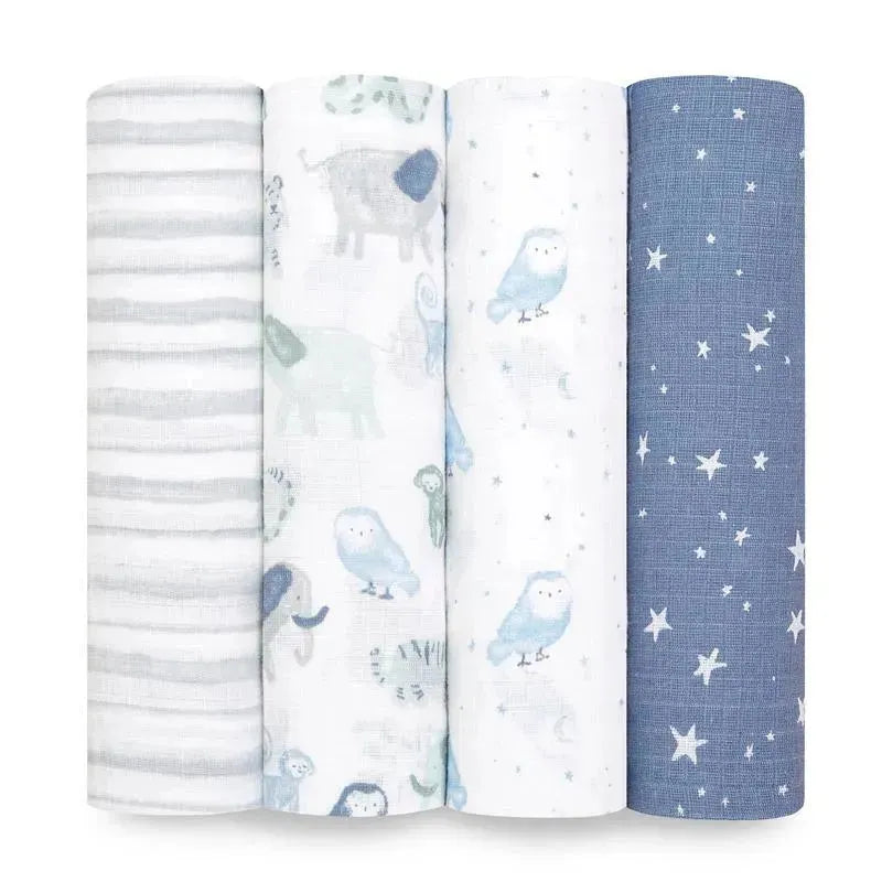 Aden + Anais - 4 Pk Muslin Swaddles, Time To Dream Image 1