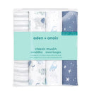 Aden + Anais - 4 Pk Muslin Swaddles, Time To Dream Image 3