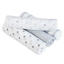 Aden + Anais - 4Pk Dove Muslin Swaddleplus Blankets, Grey/White Image 1