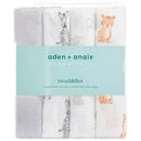 Aden + Anais - 4Pk Muslin Swaddles, Safari Babes Image 3