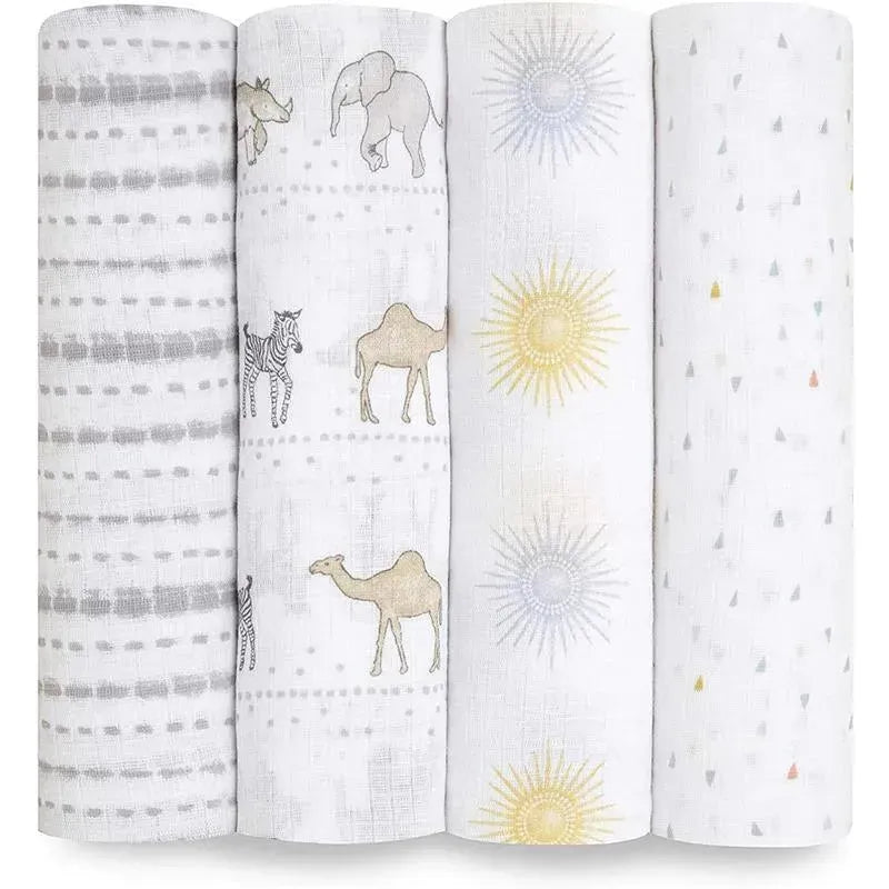 Aden + Anais - 4Pk Muslin Swaddles, Sunshine Image 1