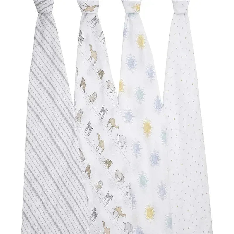 Aden + Anais - 4Pk Muslin Swaddles, Sunshine Image 3