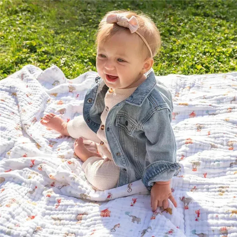 Aden + Anais - Essential Elephant Circus Baby Blanket Image 3