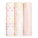 Aden + Anais Silky Soft Swaddles Metallic 3-Pack, Primrose Birch.