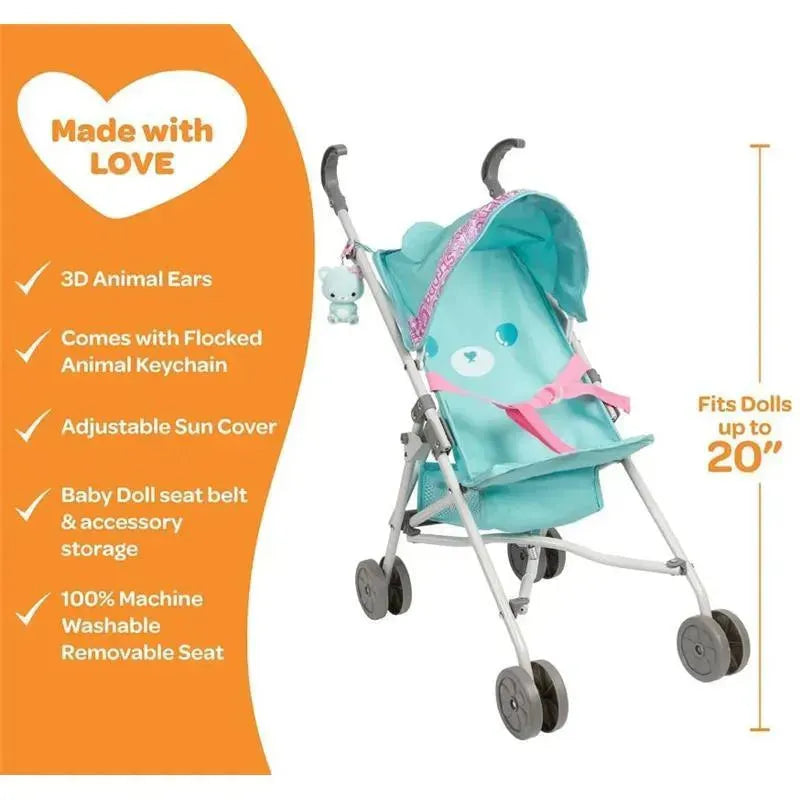 Adora - Be Bright Baby Doll Stroller, Bear Image 3