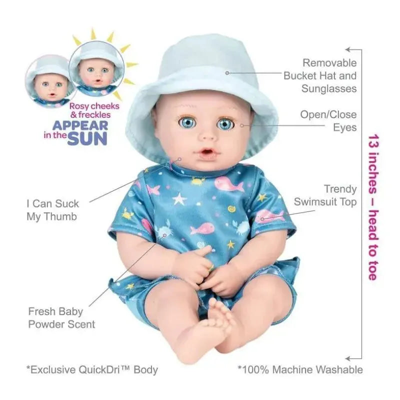 Adora - Beach Baby Doll with Sun-Activated Freckles, Sunny Image 2