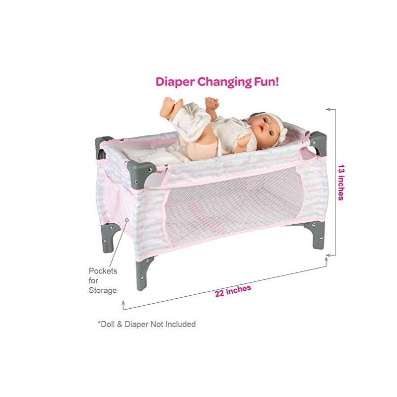 Adora Crib Pink Deluxe Pack N Play (7 Piece set) Image 5