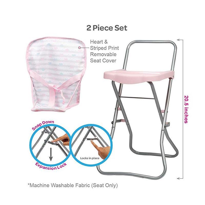 Adora High Chair Accessories Baby Pink for Baby Dolls Image 7