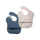 Ali + Oli - 2Pk Smock Bib For Baby Short Sleeve, Cars Midnight Image 1