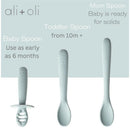 Ali + Oli - (3-Pc) Multi Stage Spoon Set For Baby, Blue Image 3