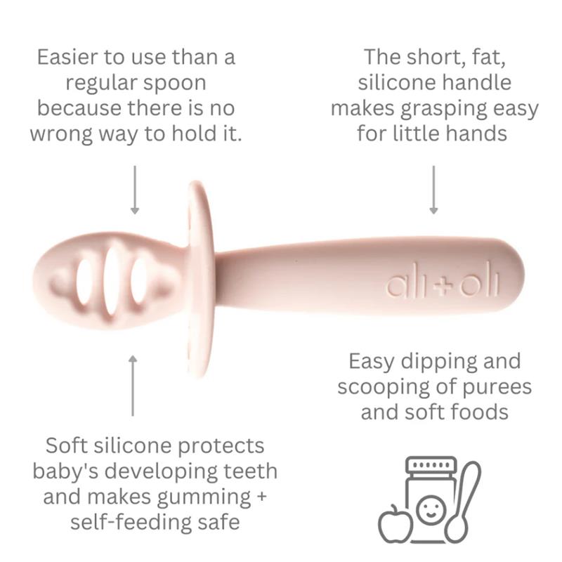 Ali + Oli - (3-Pc) Multi Stage Spoon Set For Baby, Blush Image 4