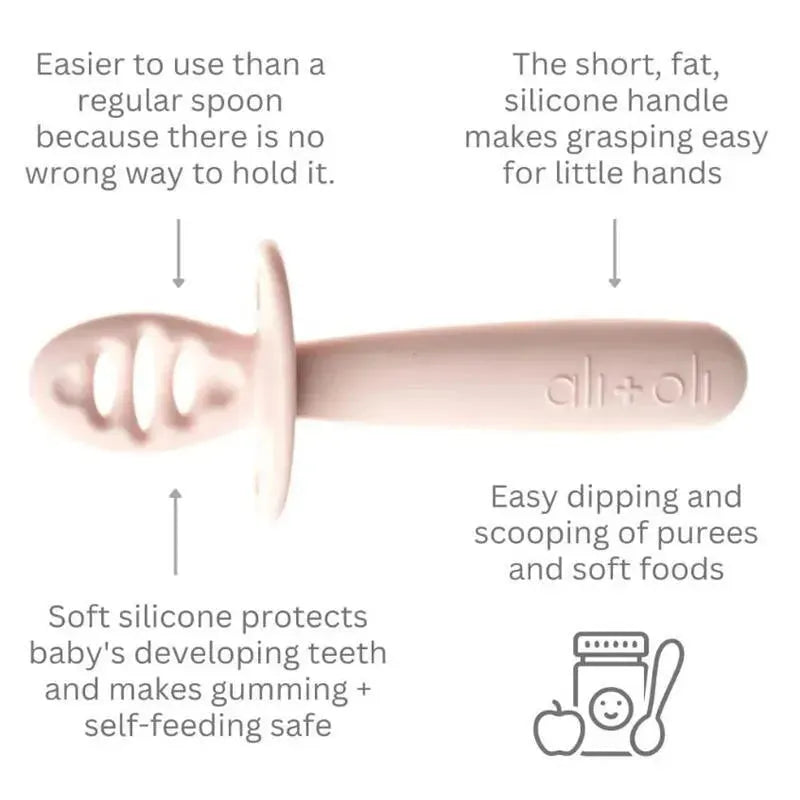 Ali + Oli - 3Pk Multi Stage Spoon Set For Baby, Blush Image 4
