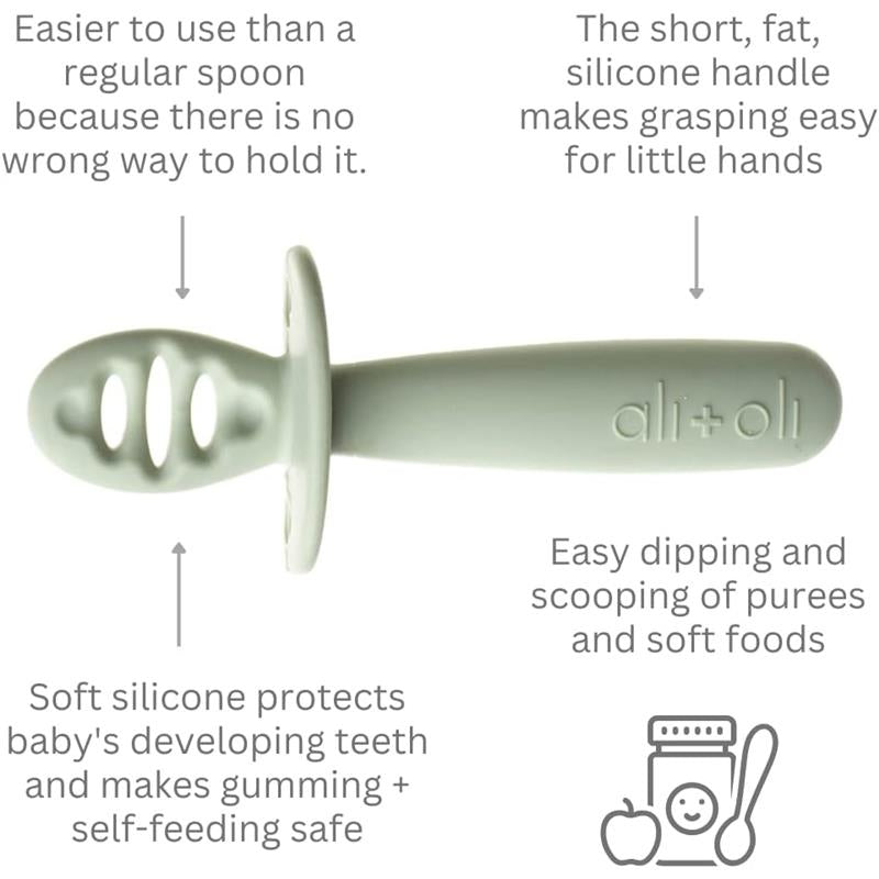 Ali + Oli - 3Pk Multi Stage Spoon Set For Baby | Pine Image 2