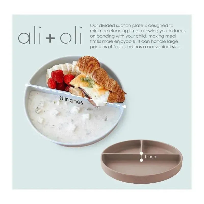 Ali + Oli - Baby Plate With Suction And Divided Portions, Fawn Image 2