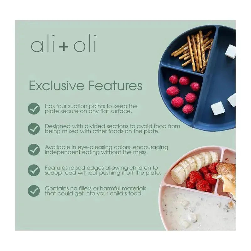 Ali + Oli - Baby Plate With Suction And Divided Portions, Fawn Image 4