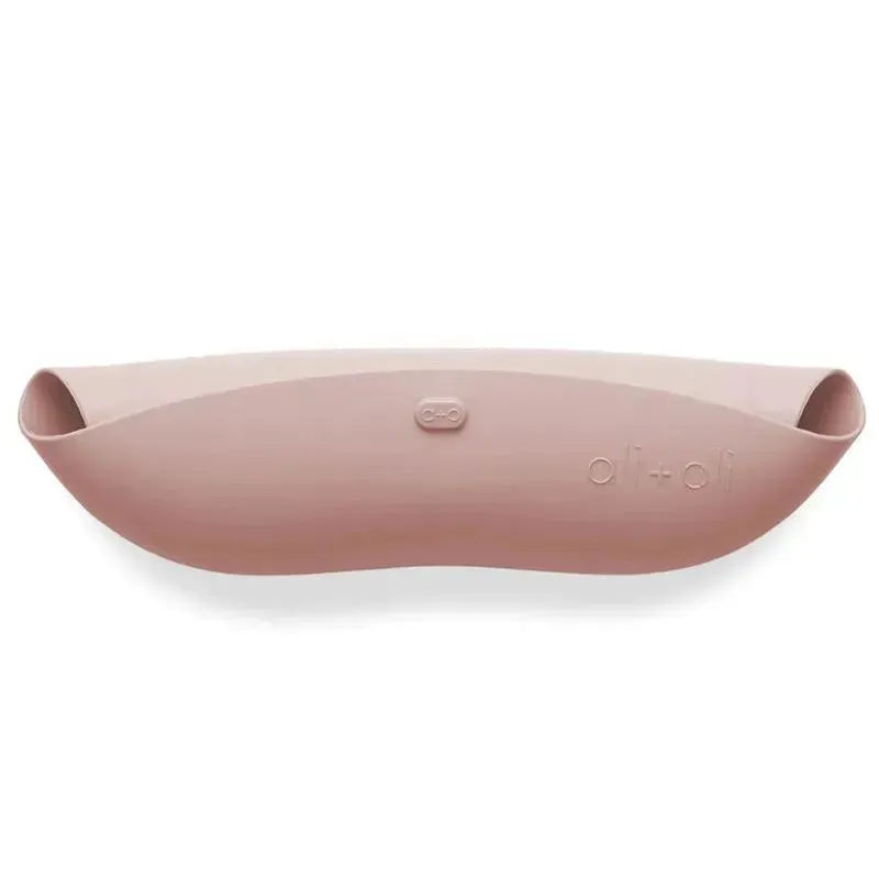 Ali + Oli Silicone Baby Bib Roll Up & Stay Closed (Mauve) Image 7