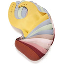 Ali + Oli Silicone Baby Bib Roll Up & Stay Closed (Mauve) Image 2