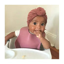 Ali + Oli Silicone Baby Bib Roll Up & Stay Closed (Mauve) Image 4