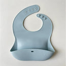 Ali+Oli Silicone Baby Bib Roll Up & Stay Closed (Sky) Image 3