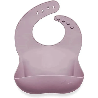 Ali + Oli Silicone Baby Bib (Soft Lilac) Image 1