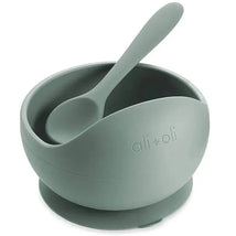 Ali + Oli Suction Bowl & Spoon (Mint) Image 1