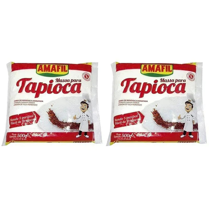 Amafil BrazilianTapioca Flour | Massa Para Tapioca | Farinha de Tapioca - 500G 17.6Oz (2 Pack) Image 1