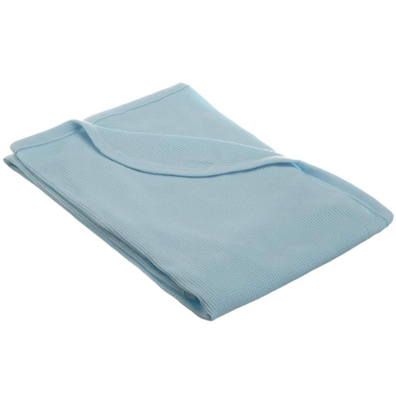 American Baby Company Thermal Receiving Blanket Blue Image 1