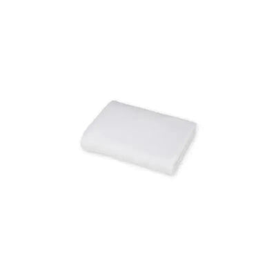 White jersey crib sheet, designed for baby cribs, showcasing soft fabric and a simple, clean design.
