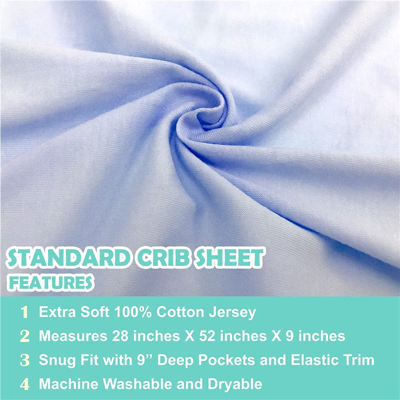 American Baby Company - Value Jersey Sheet Blue Image 3