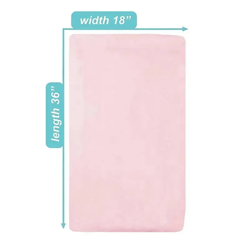 American Baby - Heavenly Soft Chenille Fitted Portable/Mini Crib Sheet, Pink Image 4