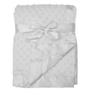 American Baby - Heavenly Soft Chenille Minky Dot Receiving Blanket, White Image 1