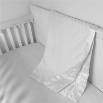 American Baby - Heavenly Soft Chenille Minky Dot Receiving Blanket, White Image 2