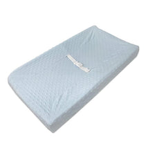 American Baby - Heavenly Soft Minky Dot Fitted Contoured Changing Pad Cover, Blue Image 1