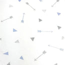 American Baby - Printed 100% Cotton Jersey Knit Fitted Crib Sheet, Blue Arrows Image 3