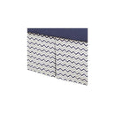 American Baby Tailored Crib Skirt with Pleats, Blue Zigzag Image 1