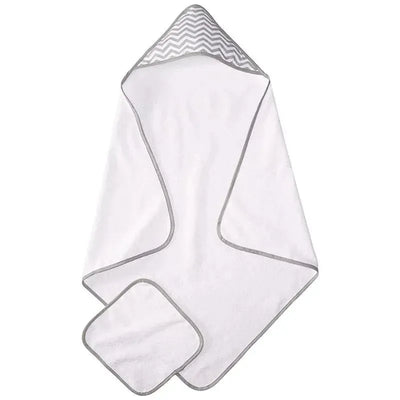 American Baby - Terry Hooded Towel Set, Grey Image 1