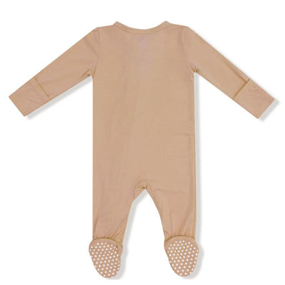 Angel Dear - Baby Basics Tan 2 Way Zipper Footie Image 2