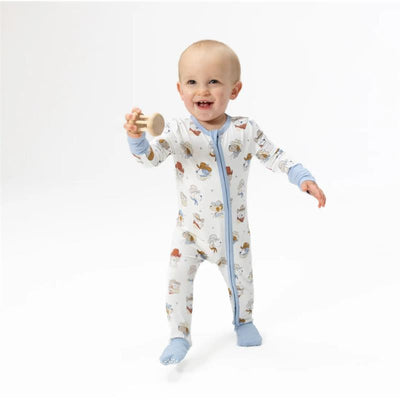 Angel Dear Baby Boy Cowdogs Convertible Romper Image 1