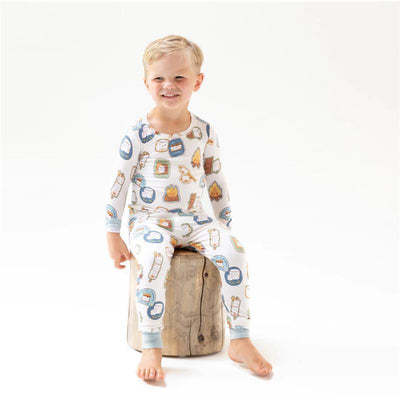 Angel Dear - Baby Boy Smores Long Sleeve Loungewear Set Image 2