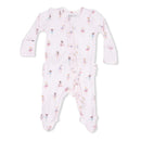 Angel Dear Baby Girl Petite Ballet 2 Way Ruffle Front Zipper Footie Image 3