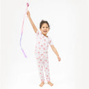 Angel Dear Baby Girl Ribbon Ballerinas Short Sleeve Loungewear Set Image 1