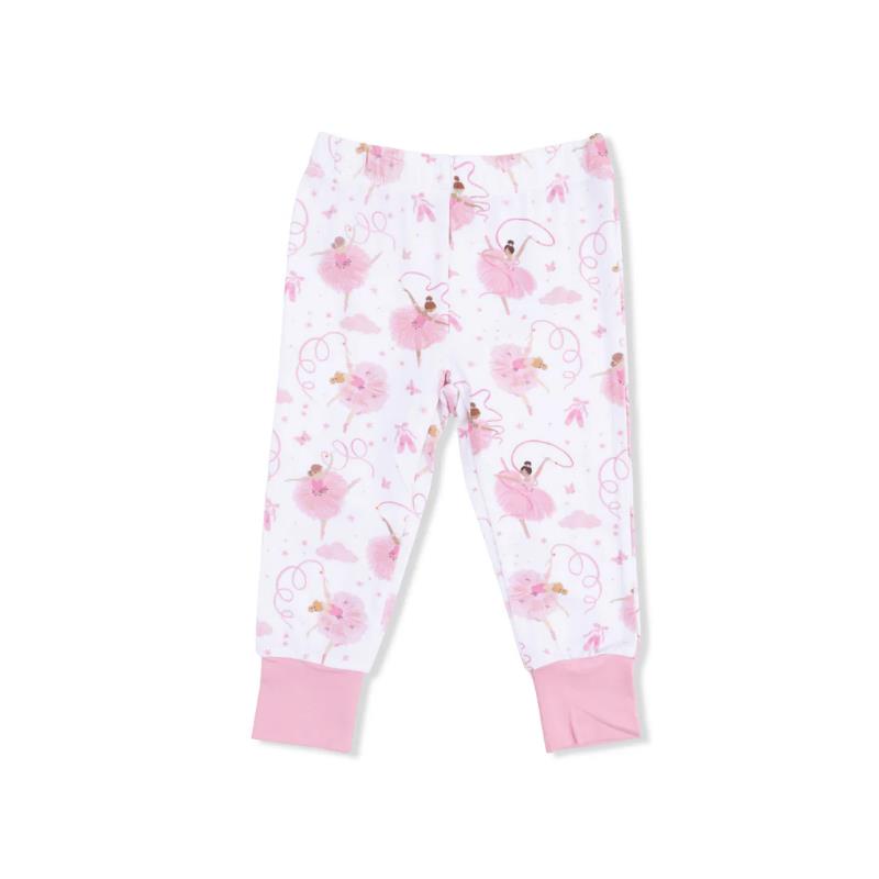 Angel Dear Baby Girl Ribbon Ballerinas Short Sleeve Loungewear Set Image 5