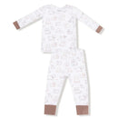 Angel Dear - Baby Neutral Pups Long Sleeve Loungewear Set Image 1