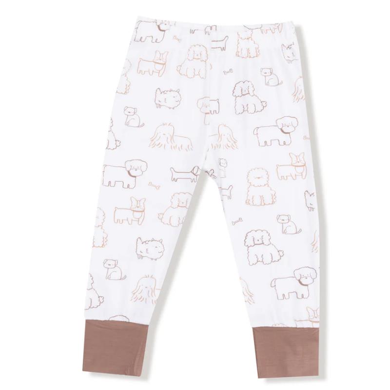 Angel Dear - Baby Neutral Pups Long Sleeve Loungewear Set Image 3