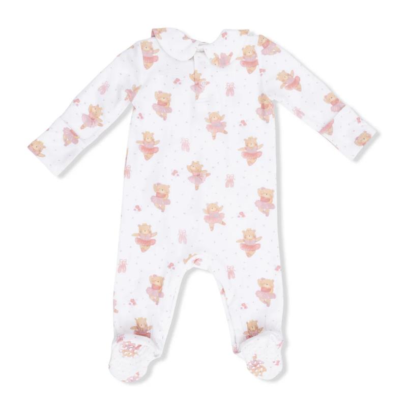 Angel Dear Baby Teddy Bear Ballerina Smoked Peter Pan Snap Footie Image 3