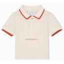 Armani Baby - Baby Boy Short Sleeve Polo Shirt With Piping Detail Oak Image 1
